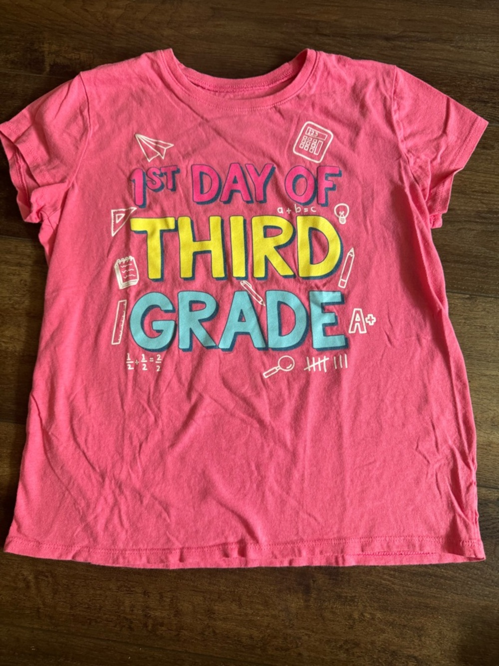 1st day of third grade shirt back to school size 10/12